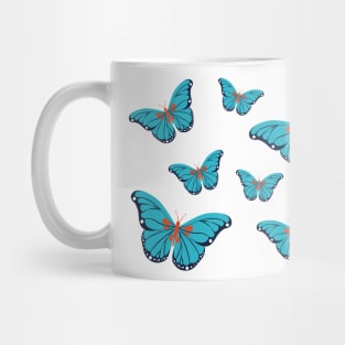 Vintage blue butterflies Mug